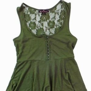 Almost Famous Lace Back Tank Top